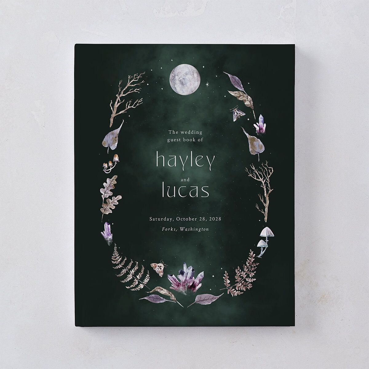 Crystal Forest Guest Books Hunter Green