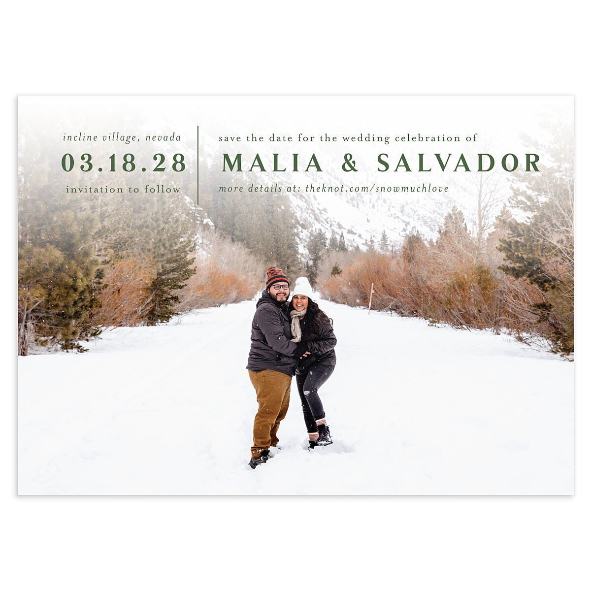Etched Mountains Save The Date Cards