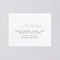 Dainty Frame All-in-One Wedding Invitations Pure White Signature Light Both Recipient and Return Addresses No