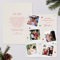 Instant Film Christmas Confetti Holiday Cards Ivory Signature Blank Portrait  Standard