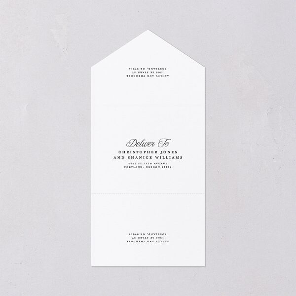 Picture Perfect All-in-One Wedding Invitations Cornflower Signature Light Both Recipient and Return Addresses No