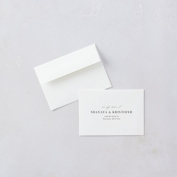 Elegant Gallery Tri Photo Wedding Response Cards Pure White Signature Standard