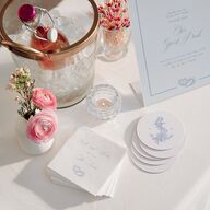 Coastal Oysters and Anchors Bar Bended Tabletop Sign X-small Sea Blue Standard Plastic XS Tabletop Bar