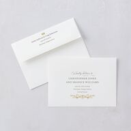 Vintage Regency Monogram Frame Wedding Invitations Pure White Signature Blank No Standard