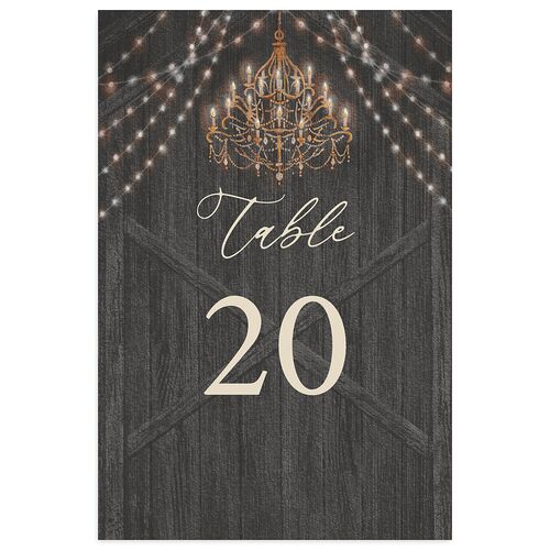 Farmhouse Lights Table Numbers Charcoal Signature