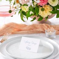 Coastal Oysters and Anchors Place Cards Sea Blue Signature