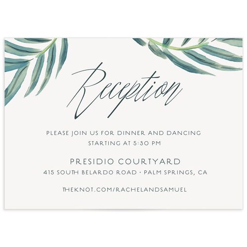Romantic Palm Wedding Enclosure Cards - 