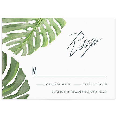 Romantic Palm Wedding Response Cards - 