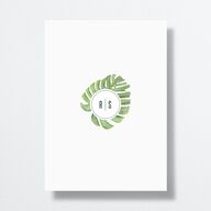 Romantic Palm Save The Date Cards Tide Pool Signature smooth No