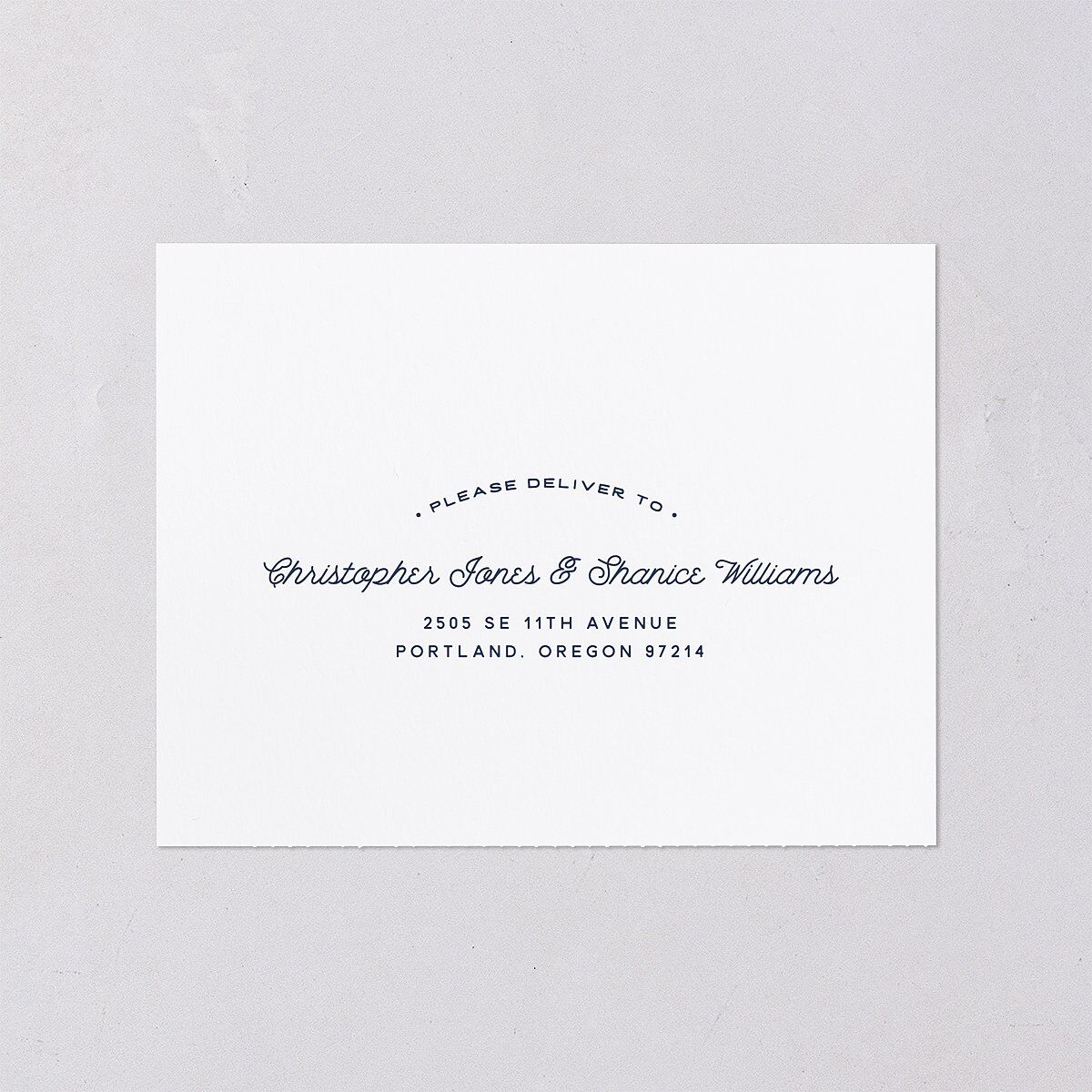 Vintage Mountain All-in-One Wedding Invitations Dusty Blue Signature Light Both Recipient and Return Addresses No