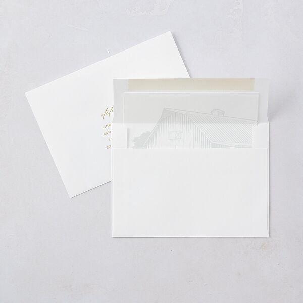 Classic Landscape Save the Date Marigold Signature smooth Blank No Standard