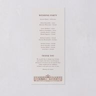 Indian Painted Henna Wedding Programs Chestnut Signature