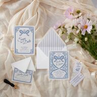 Vintage Heart Locket Euro Envelope Liners Ocean Luxe