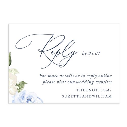 Romantic Garden URL RSVP Cards Ocean Signature Standard