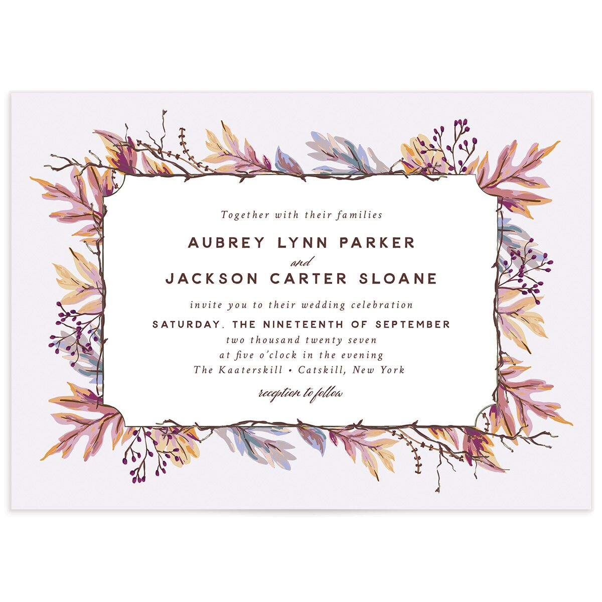 Autumn Leaves Wedding Invitations