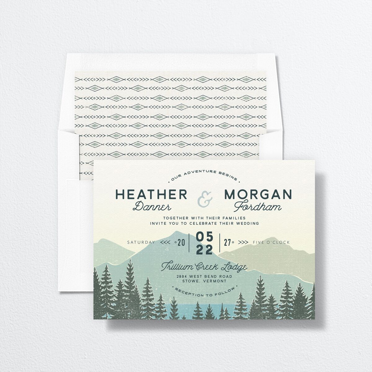 Vintage Mountain Standard Envelope Liners envelope-and-liner