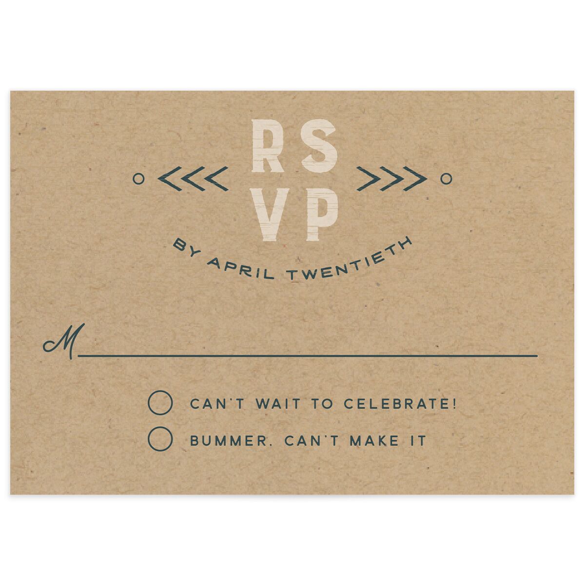 Vintage Mountain Wedding Response Cards