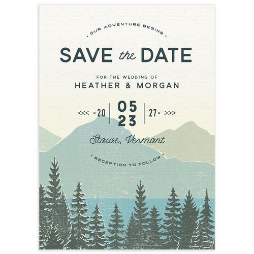 Vintage Mountain Save The Date Cards - 