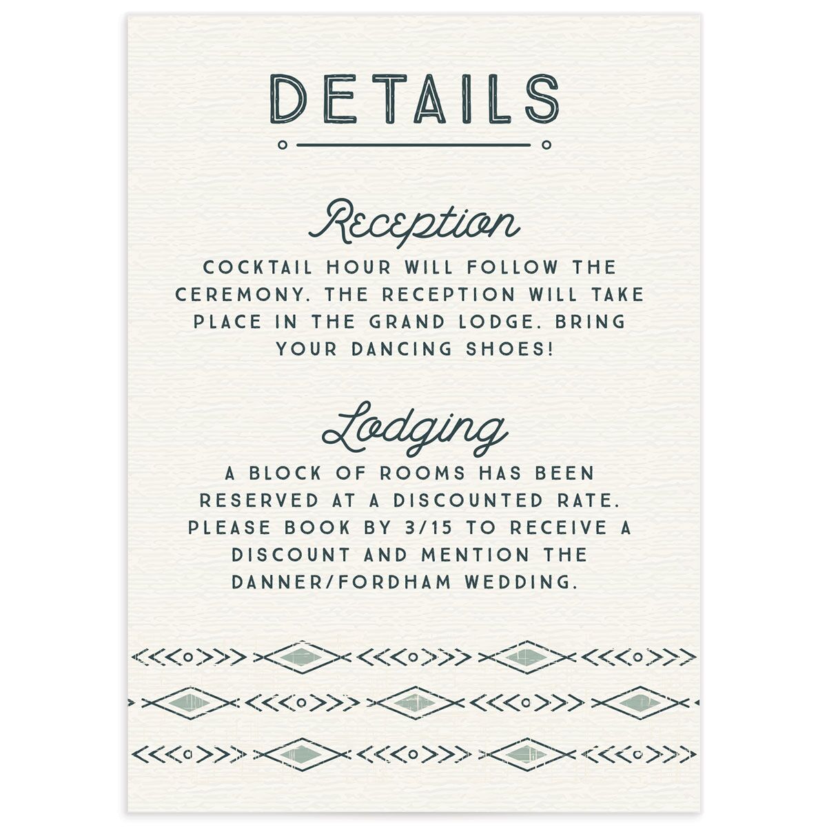 Rustic Mountain Wedding Enclosure Cards