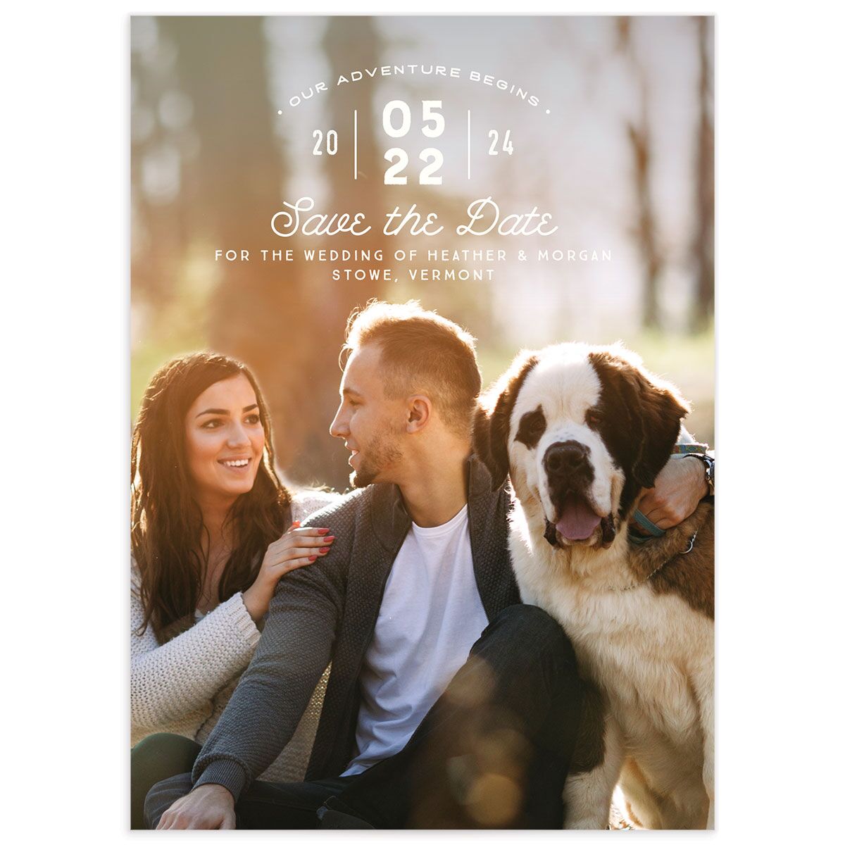 Rustic Mountain Save the Date Cards