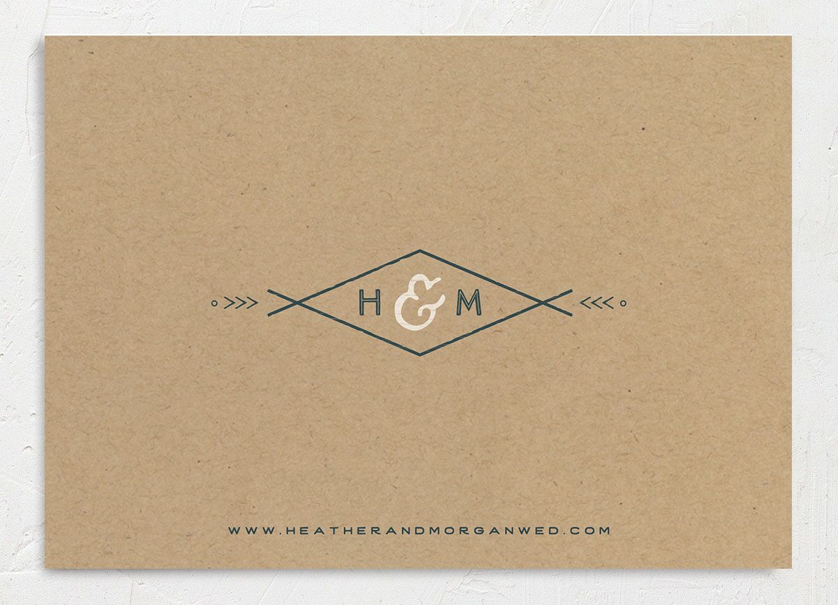 Rustic Mountain Wedding Invitations back