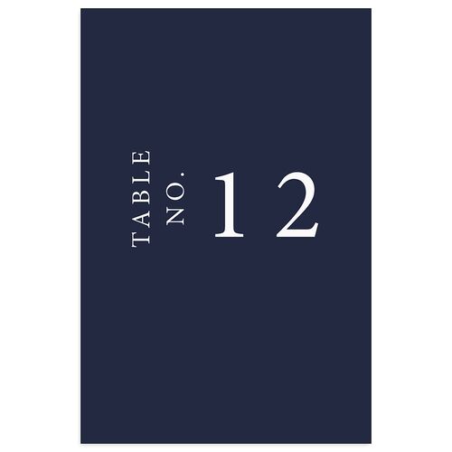 Autumn Romance Table Numbers Navy Signature