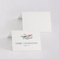 Mountain Wildflowers Place Cards Dusty Blue Signature
