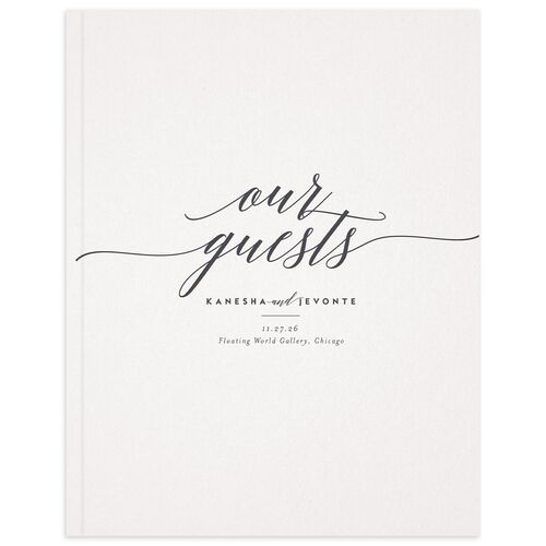 We Do Wedding Guest Book Medieval Grey