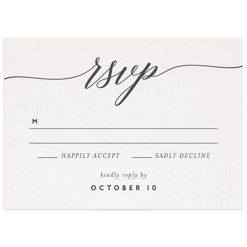 We Do Wedding Response Cards Medieval Grey Signature Standard