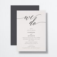 We Do Wedding Invitations Medieval Grey Signature No Standard