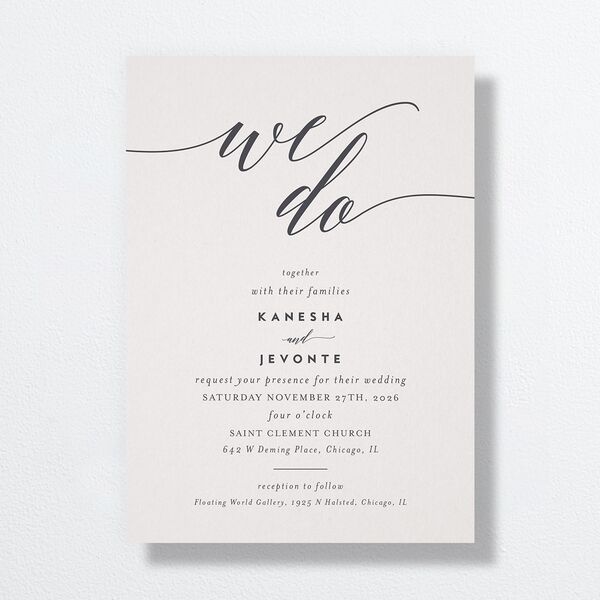 We Do Wedding Invitations Medieval Grey Signature No Standard
