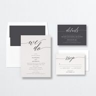 We Do Wedding Invitations Medieval Grey Signature No Standard
