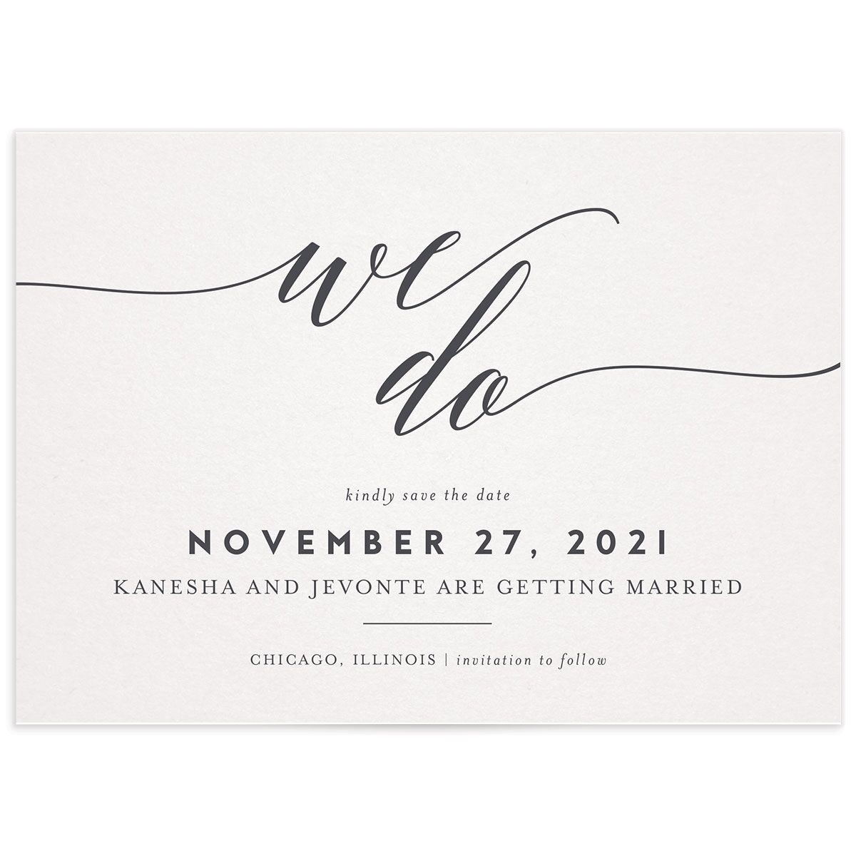 Modern Calligraphy Save the Date Cards