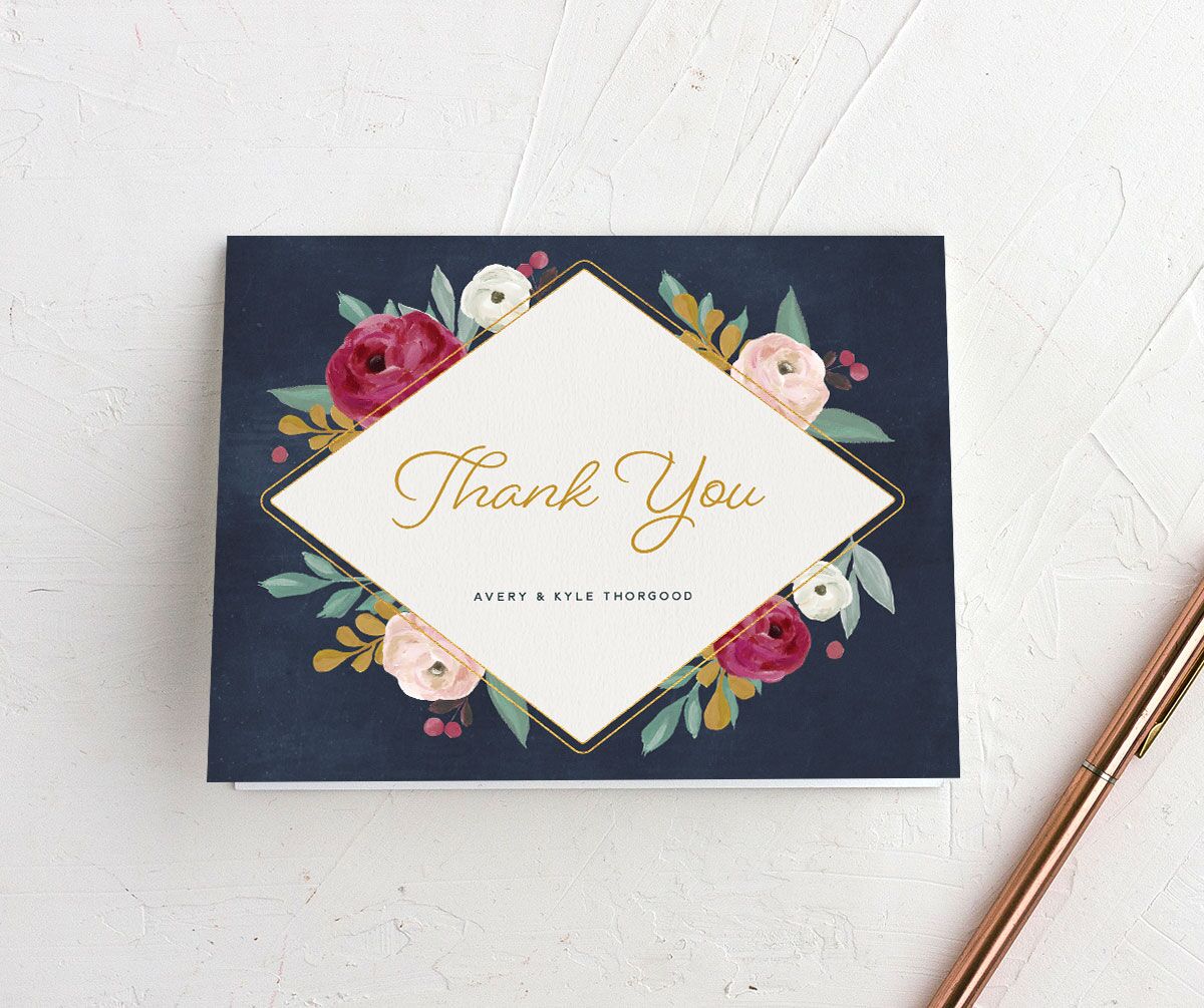Painterly Blooms Thank You Cards — view 1
