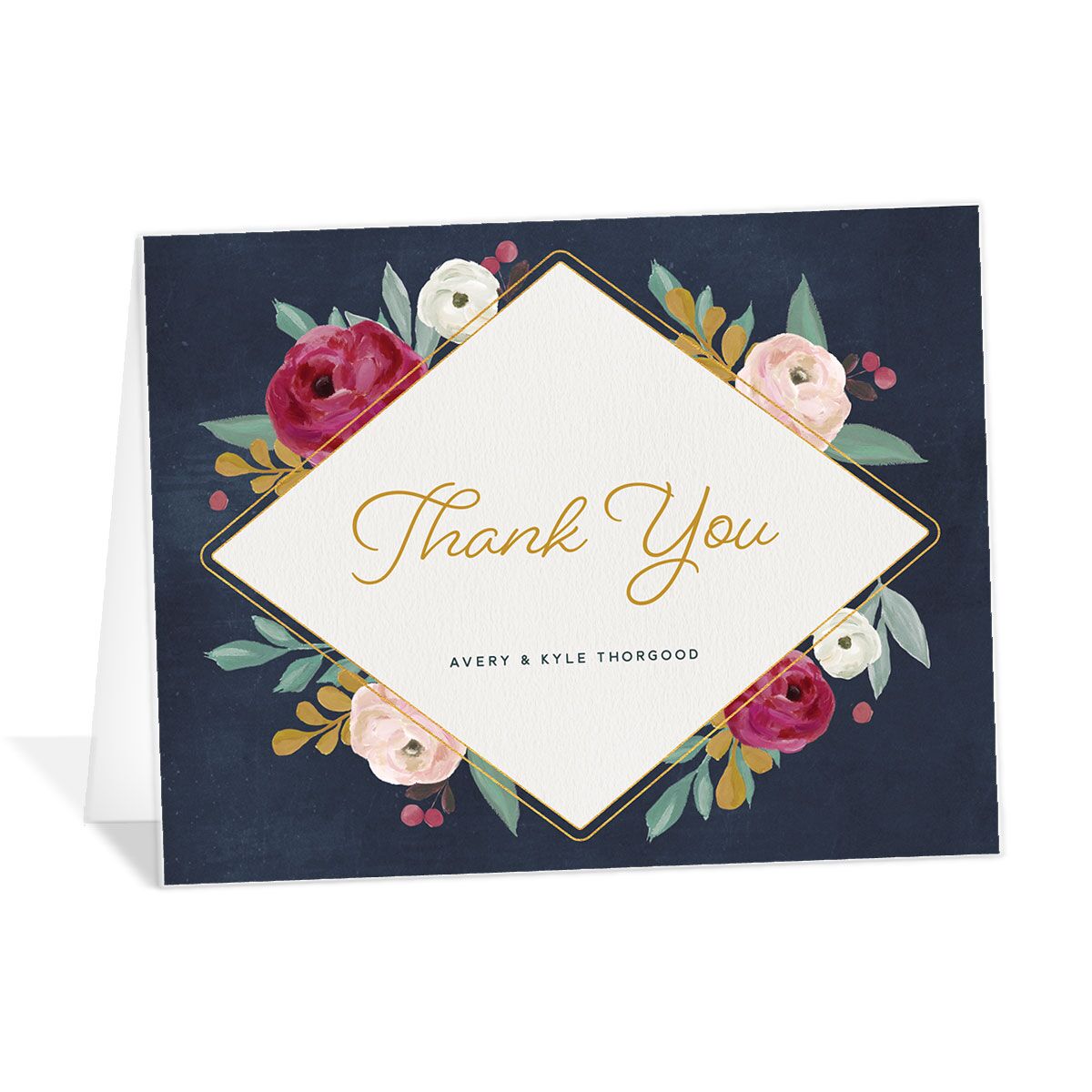 Painterly Blooms Thank You Cards
