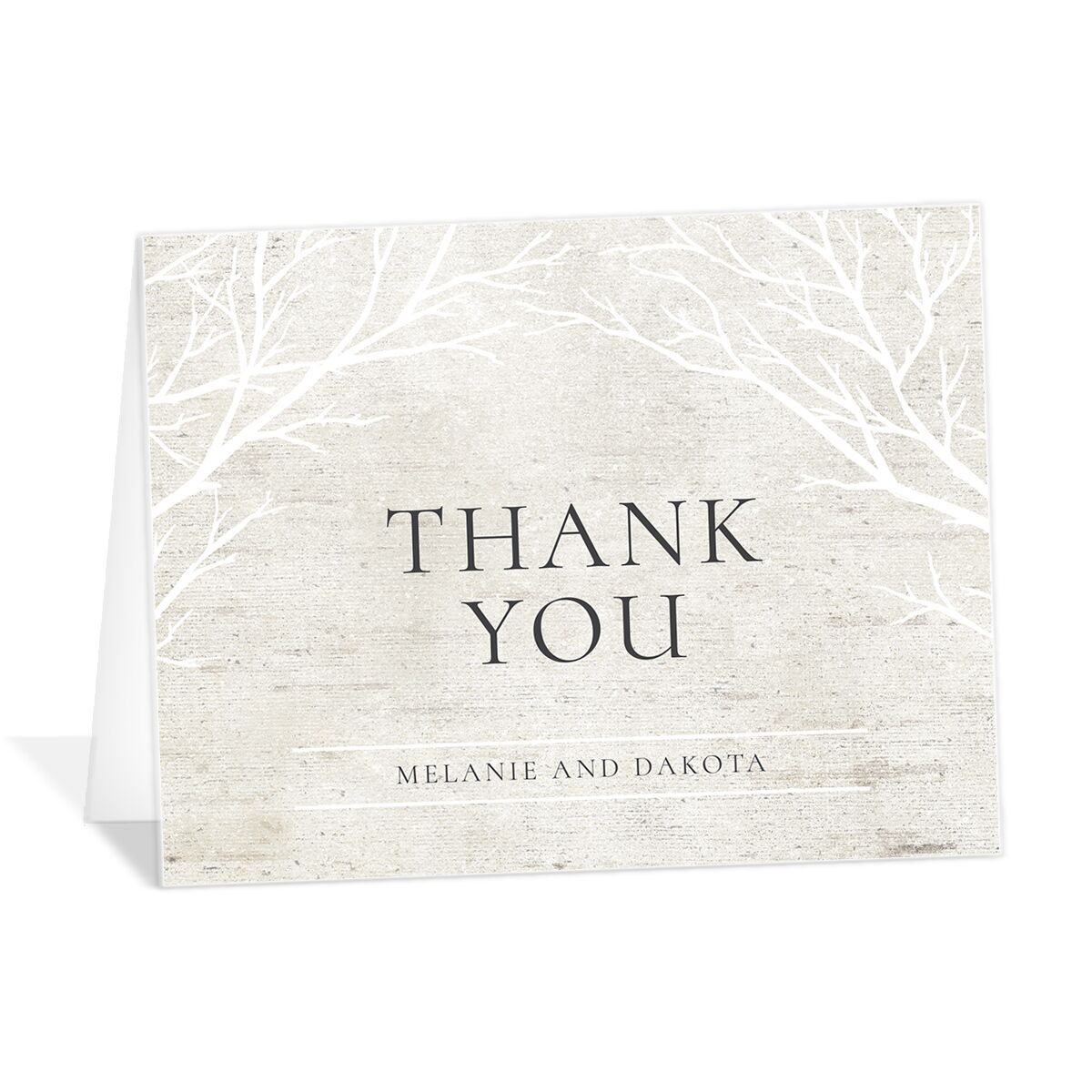 Rustic Birch Thank You Cards
