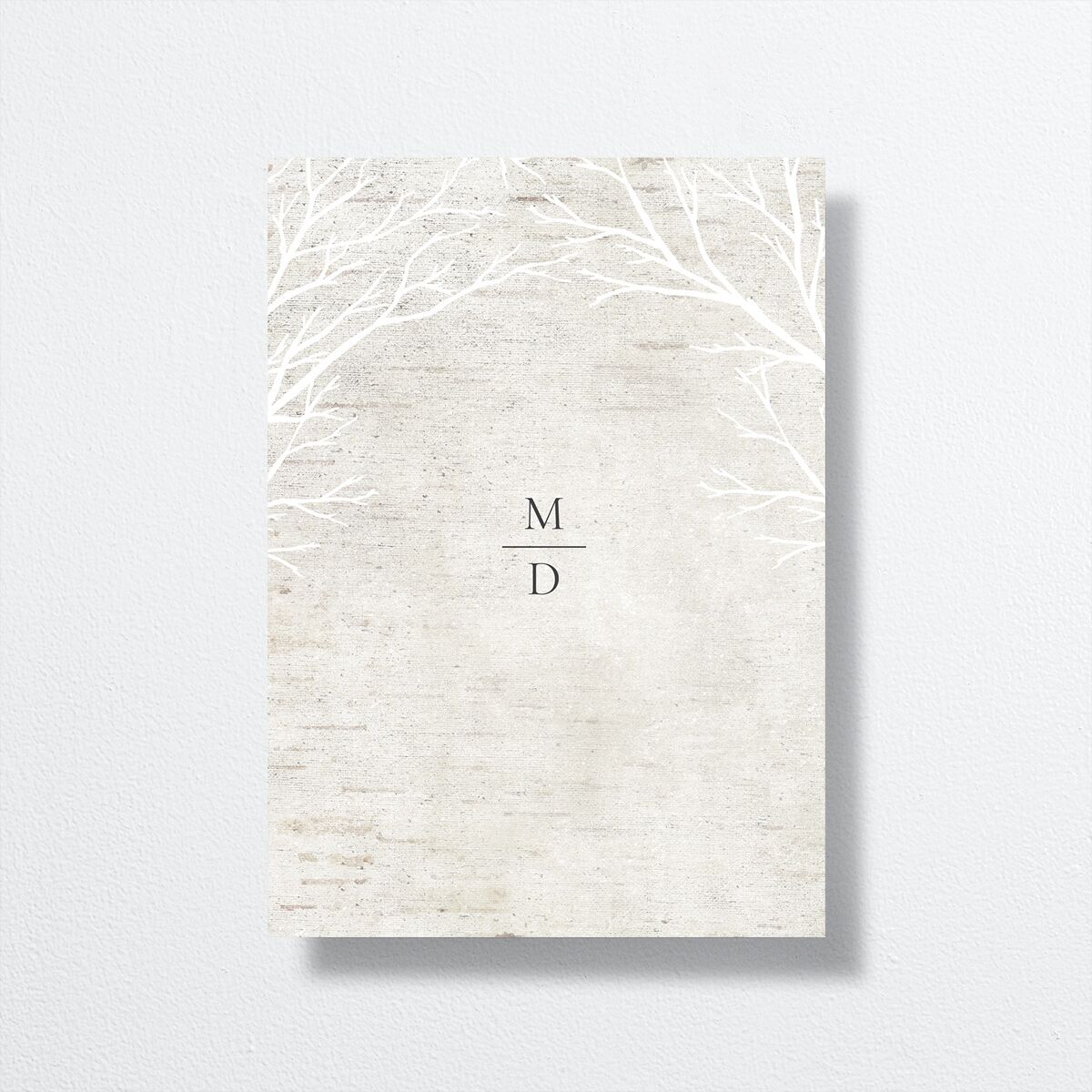 Rustic Birch Wedding Invitations Champagne Signature No