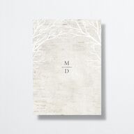 Rustic Birch Wedding Invitations Champagne Signature No