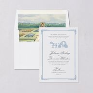 Medieval Castle Envelope Liners Dusty Blue Standard