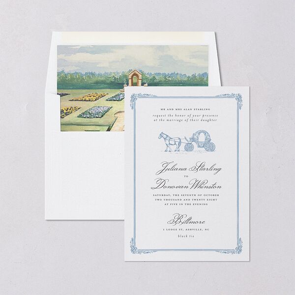 Medieval Castle Envelope Liners Dusty Blue Standard