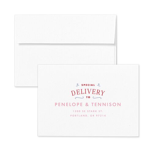 Cinematic Response Card Envelopes Lily White Return Address Signature Standard
