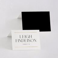 Estate Place Cards Gold Pure White Signature
