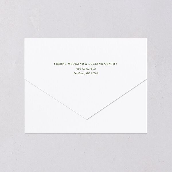 Your Own Classic Italian Venue All-in-One Wedding Invitations Dark Camo Signature Light Both Recipient and Return Addresses No