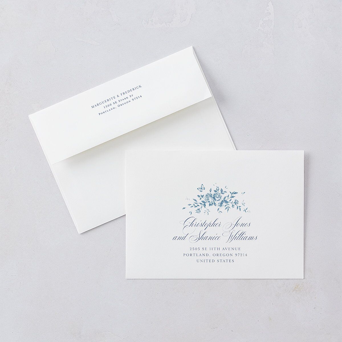 Elegant Rose Crest Wedding Invitations Sapphire Signature Blank No Standard