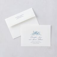 Elegant Rose Crest Wedding Invitations Sapphire Signature Blank No Standard