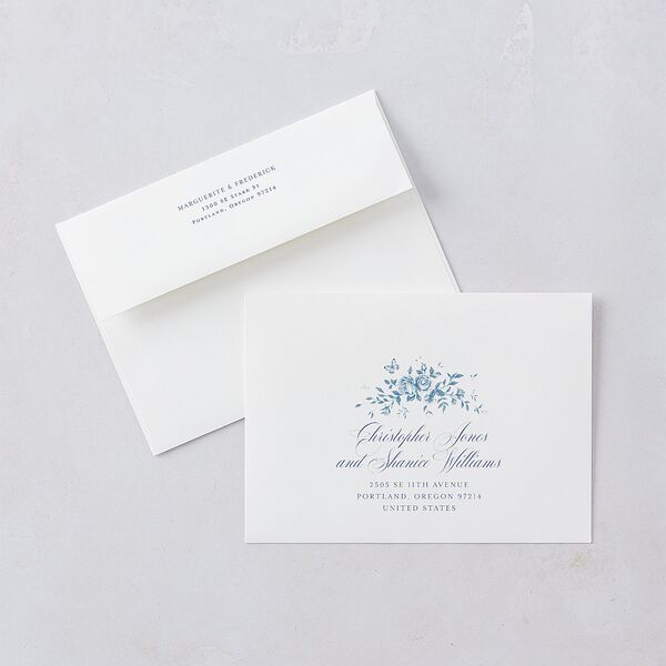 Elegant Rose Crest Wedding Invitations Sapphire Signature Blank No Standard