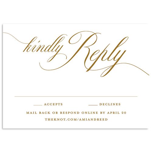 Grand Calligraphy Wedding Response Cards Saddle Signature Standard