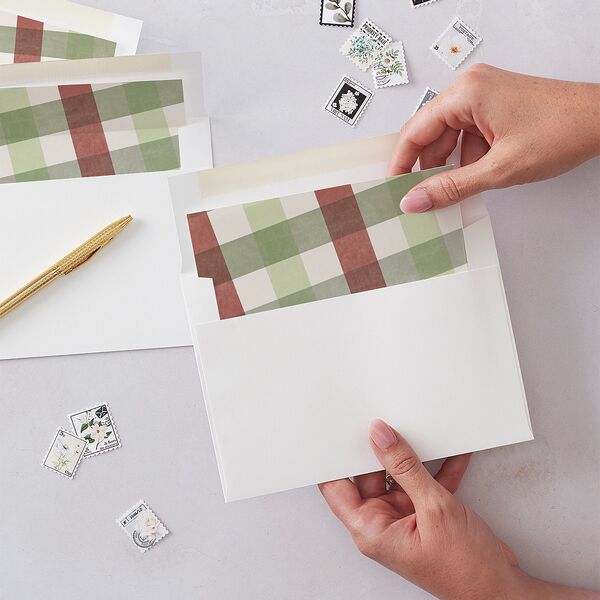 Flannel Type Envelope Liners Maroon Standard