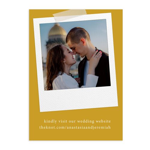 Photo Splash QR Code RSVP Cards Marigold Signature Standard