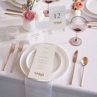Leafy Rustic Monogram Table Numbers Cotton Signature